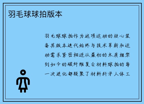 羽毛球球拍版本